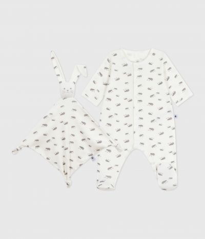 Coffret cadeau naissance en coton imprimé