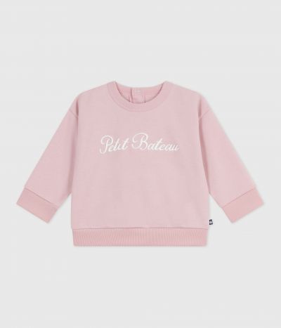 Sweatshirt bébé en coton brodé Petit Bateau