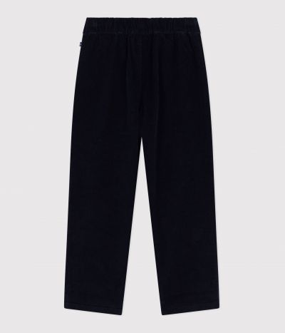 Pantalon droit enfant en velours uni