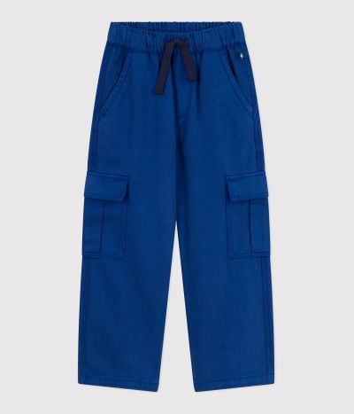 Pantalon cargo enfant en lyocell uni