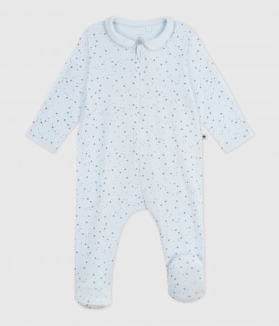 Pyjama bébé en coton à col imprimé étoiles