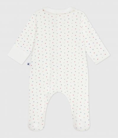 Pyjama bébé en coton à col imprimé cœurs
