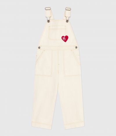 Salopette enfant en denim unie