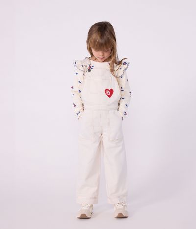 Salopette enfant en denim unie