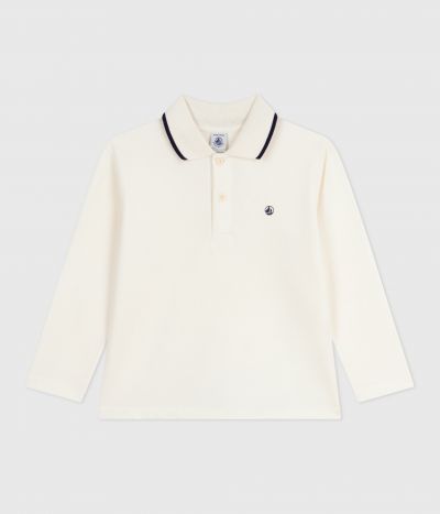 Polo enfant en coton à manches longues imprimé