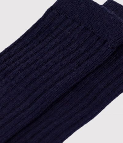 Chaussettes hautes bébé en laine et coton