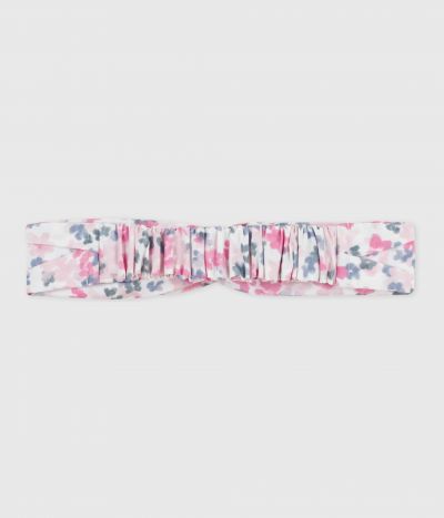 Bandeau enfant en popeline imprimé fleurs