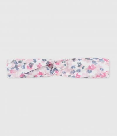 Bandeau enfant en popeline imprimé fleurs