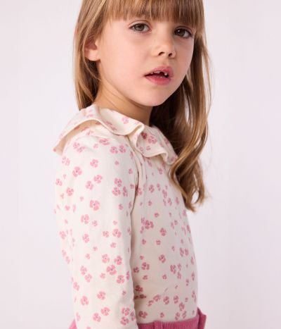 Tee-shirt enfant manches longues en coton imprimé