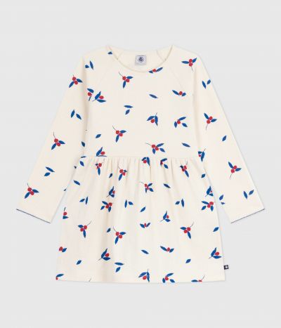 Robe enfant manches longues en coton