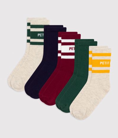 5 paires de chaussettes enfant en coton