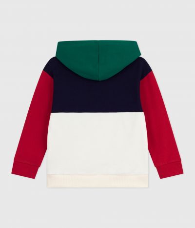Sweatshirt à capuche enfant en coton colorblock
