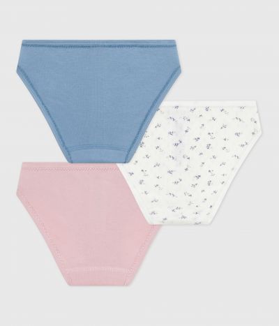 Lot de culottes enfant en coton imprimé fleurs
