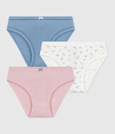Lot de culottes enfant en coton imprimé fleurs