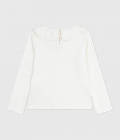 Tee-shirt enfant manches longues en coton uni