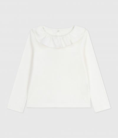 Tee-shirt enfant manches longues en coton uni