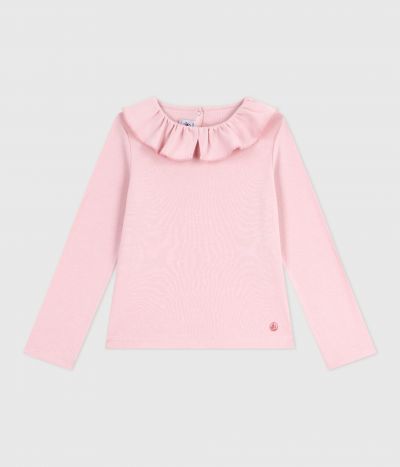 Tee-shirt enfant manches longues en coton uni
