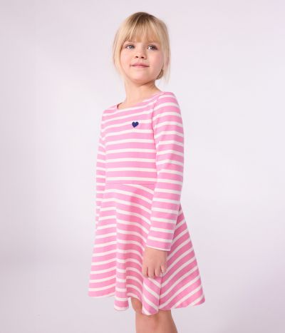 Robe enfant manches longues en coton