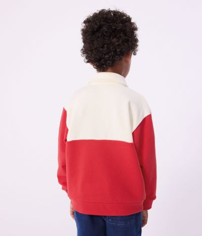 Sweatshirt esprit polo enfant en coton