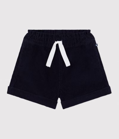 Short enfant en velours uni