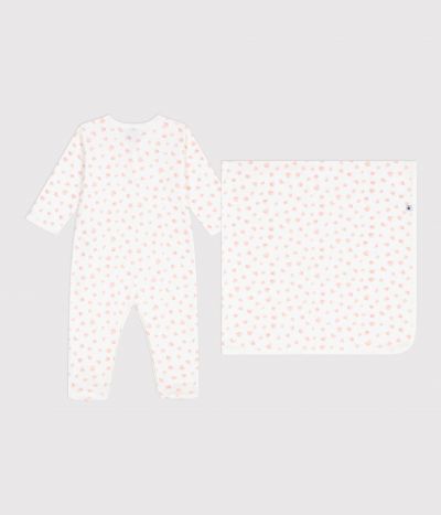 Lot cadeau bébé en coton imprimé fleuri