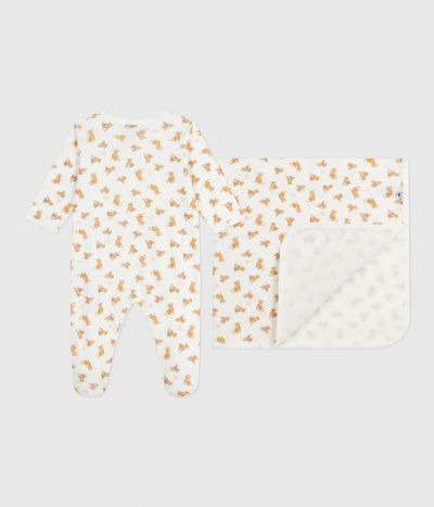 Lot cadeau bébé en coton imprimé léopards