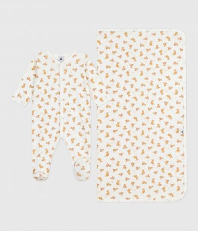 Lot cadeau bébé en coton imprimé léopards