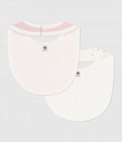 Lot de bavoirs bébé en coton imprimé fleuri