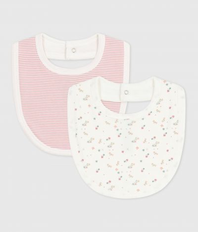 Lot de bavoirs bébé en coton imprimé fleuri