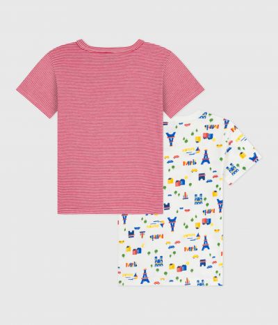 Lot de tee-shirts enfant en coton manches longues imprimé Paris