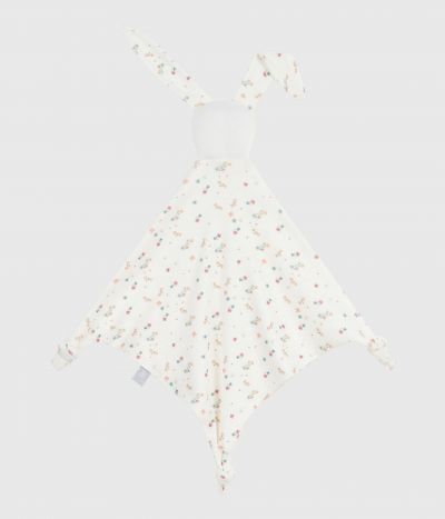 Doudou bébé en coton imprimé fleuri