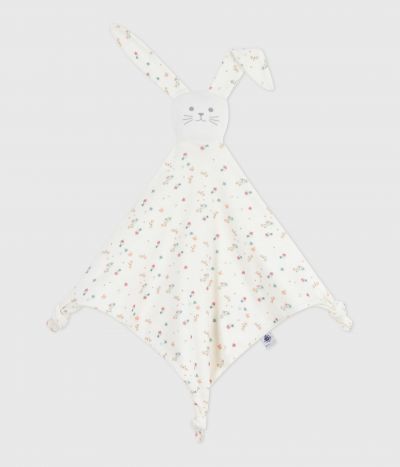 Doudou bébé en coton imprimé fleuri