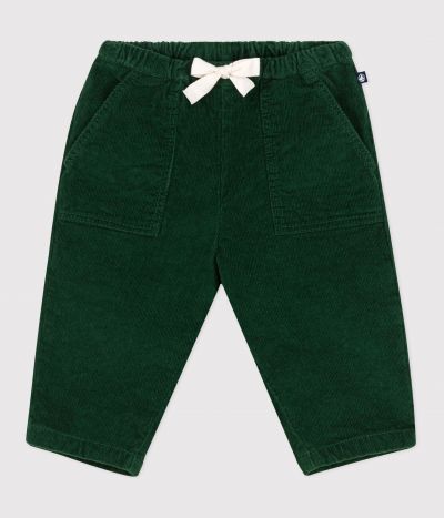 Pantalon bébé en velours uni