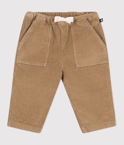 Pantalon bébé en velours uni