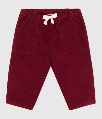 Pantalon bébé en velours uni