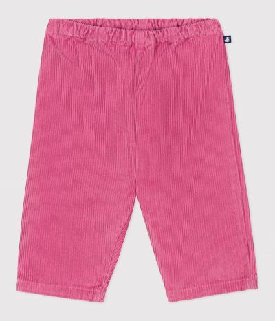 Pantalon bébé en velours uni