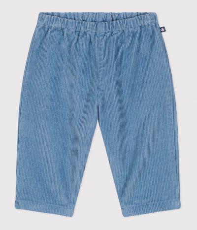 Pantalon bébé en velours uni