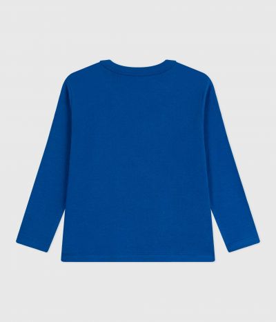 Tee-shirt enfant manches longues en coton uni