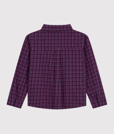 Chemise enfant en flanelle à carreaux