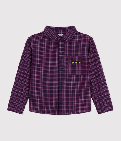 Chemise enfant en flanelle à carreaux