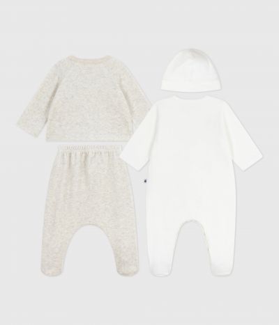 Coffret cadeau bébé en velours uni