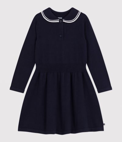 Robe enfant manches longues en coton