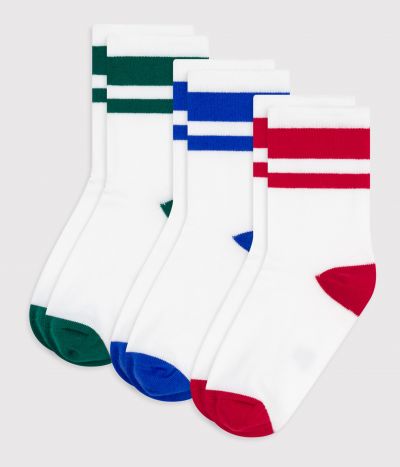 3 paires de chaussettes enfant unies en coton