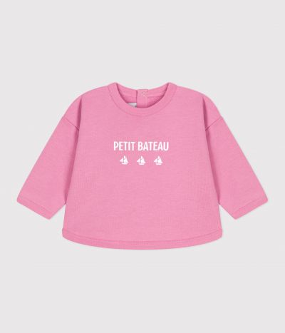 Sweatshirt bébé en coton motif Petit Bateau vintage