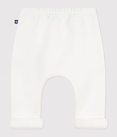 Pantalon bébé en coton doux et chaud uni