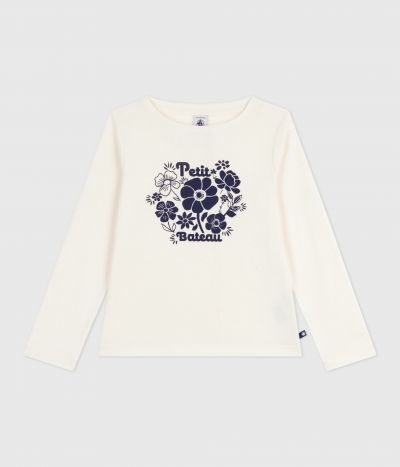 Tee-shirt enfant manches longues en coton imprimé