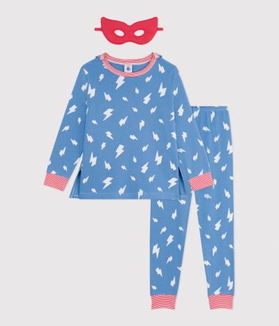 Pyjama déguisement enfant en coton phosphorescent avec cape