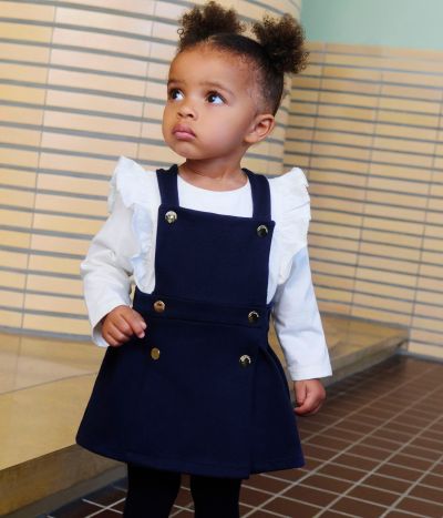 Robe bébé en coton plissé