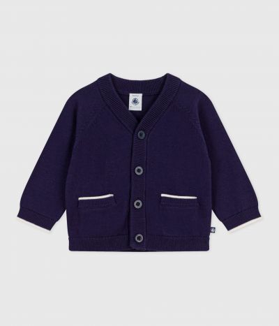 Cardigan bébé en coton uni