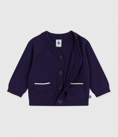 Cardigan bébé en coton uni